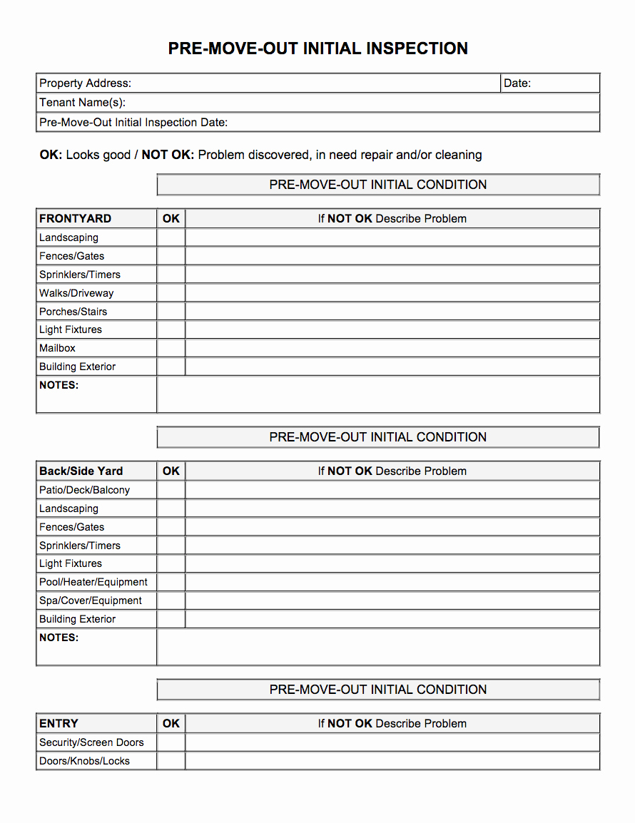 Move Out Cleaning Checklist Template Unique Property Management forms