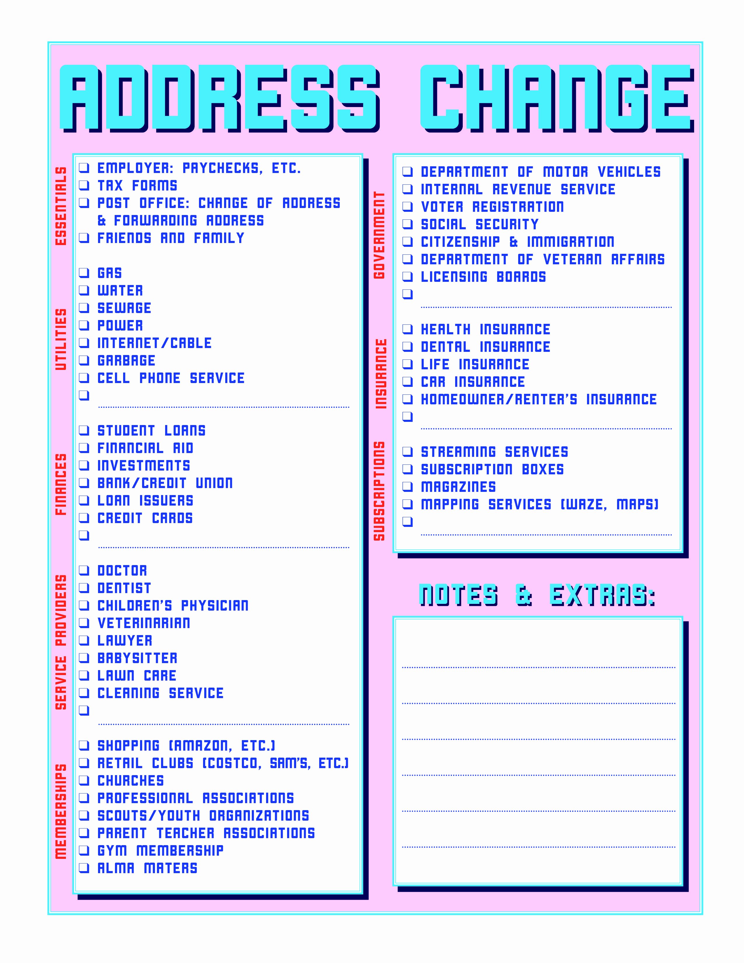 Moving Checklist Printable Template Fresh Free Moving Checklist Printable