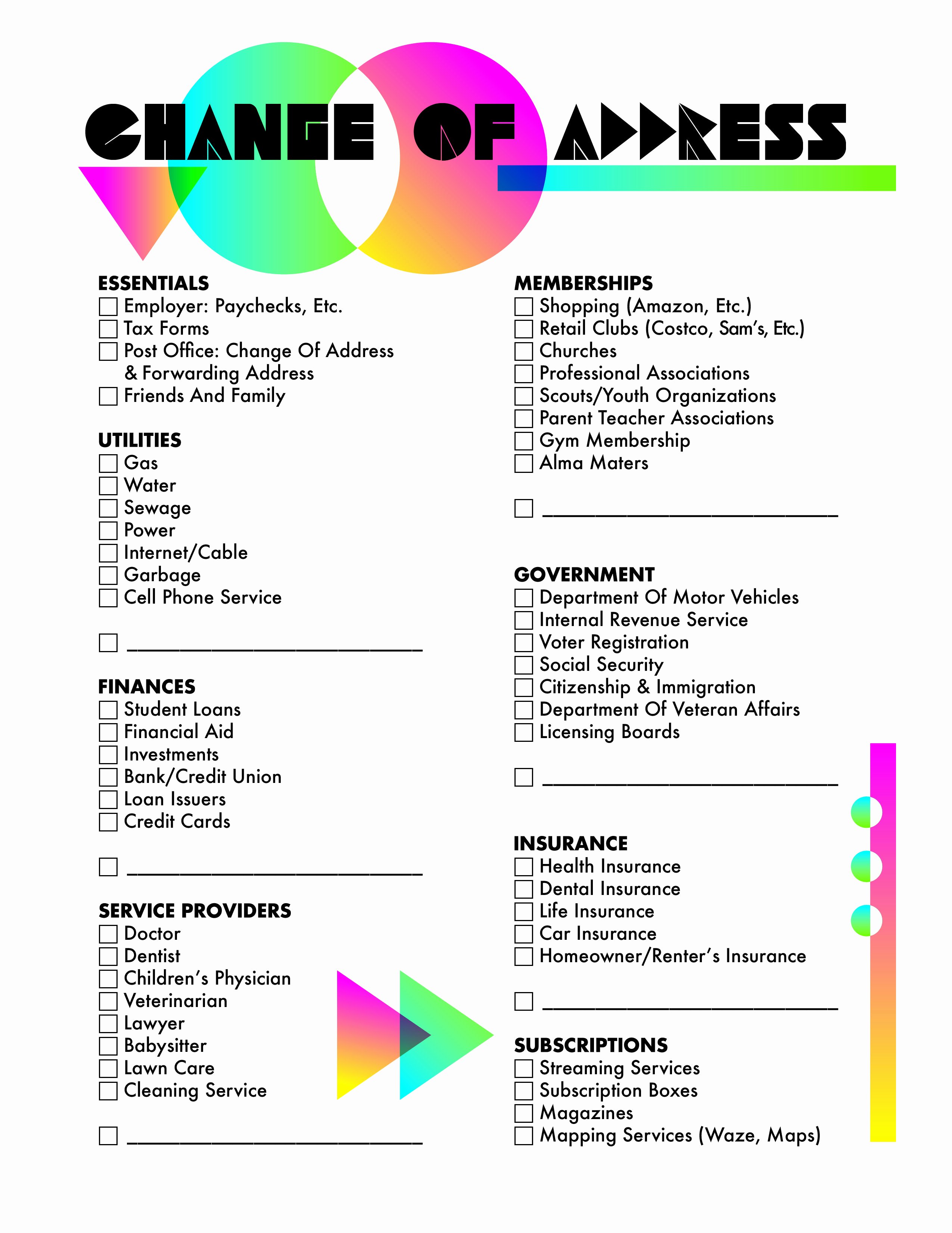 Moving Checklist Printable Template New Free Moving Checklist Printable