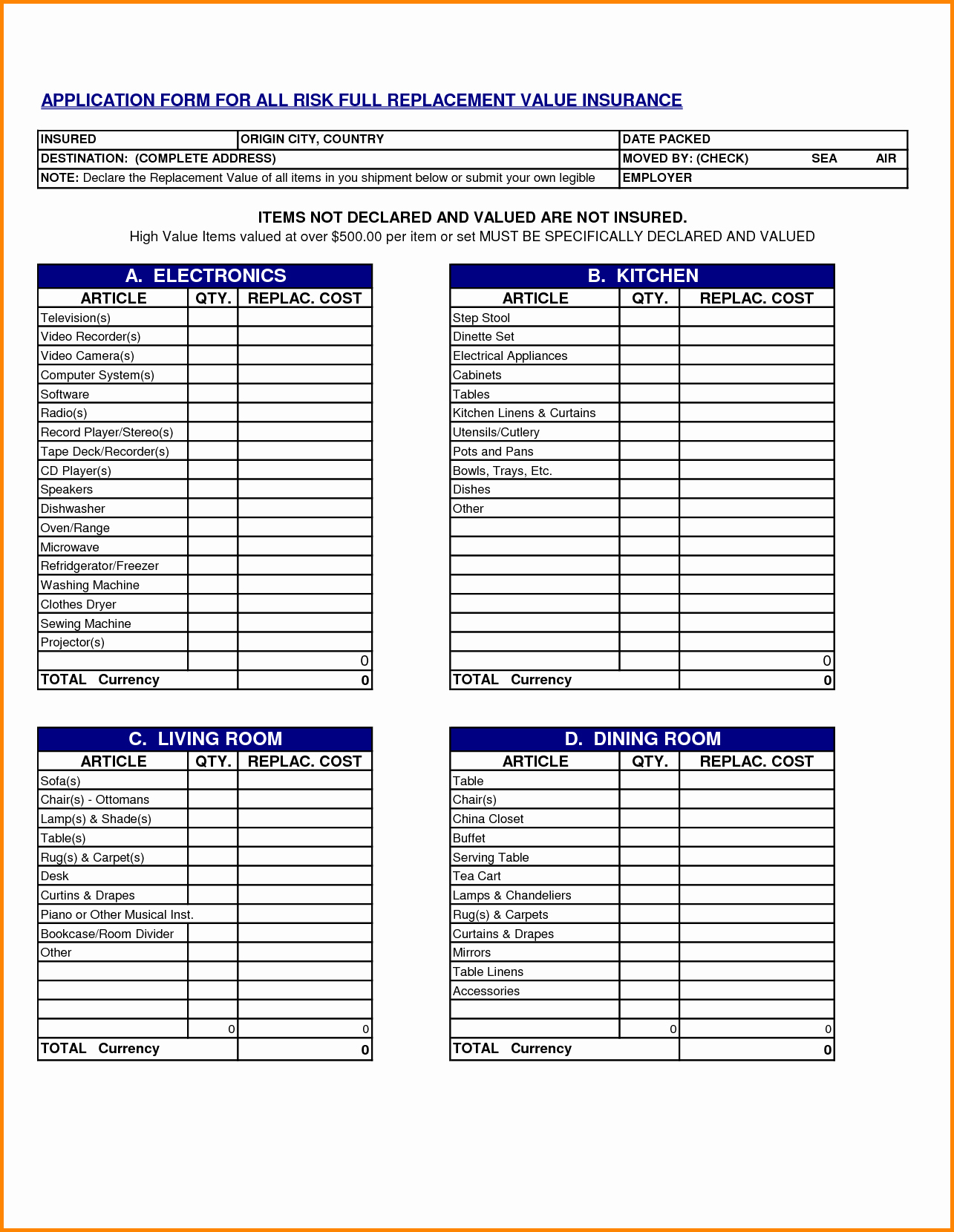 Moving Inventory List Template Awesome Moving Inventory List Template