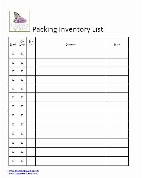 Moving Inventory List Template Beautiful 6 Best Of Printable Inventory List form Printable