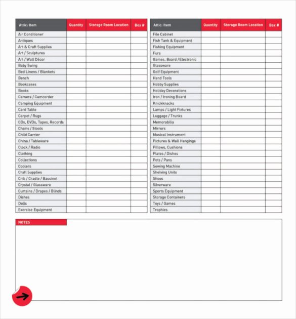 Moving Inventory List Template Best Of Sample Inventory List 30 Free Word Excel Pdf