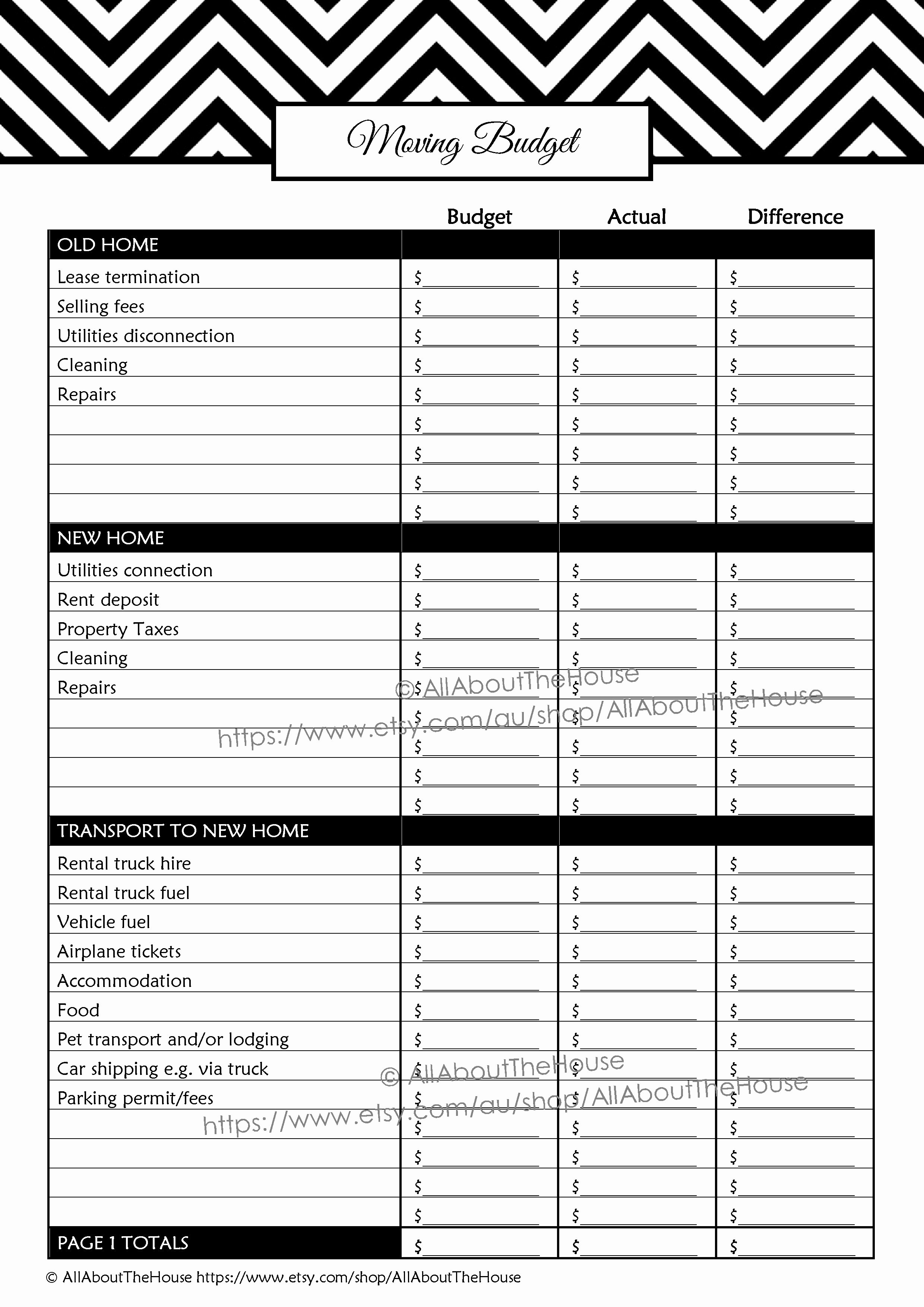 Moving Inventory List Template Lovely Moving Planner – Editable