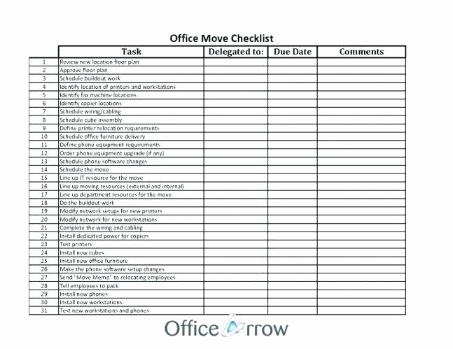 Moving Office Checklist Template Beautiful Fice Move Checklist Excel Home Moving Checklist Excel