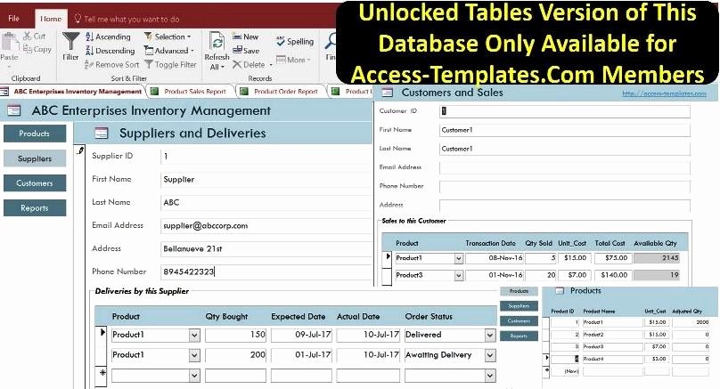 Ms Access Database Template Unique Inventory Management System for Small Business In Access
