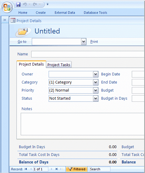 Ms Access Project Management Template New Project Management Database for Access 2007 Newer
