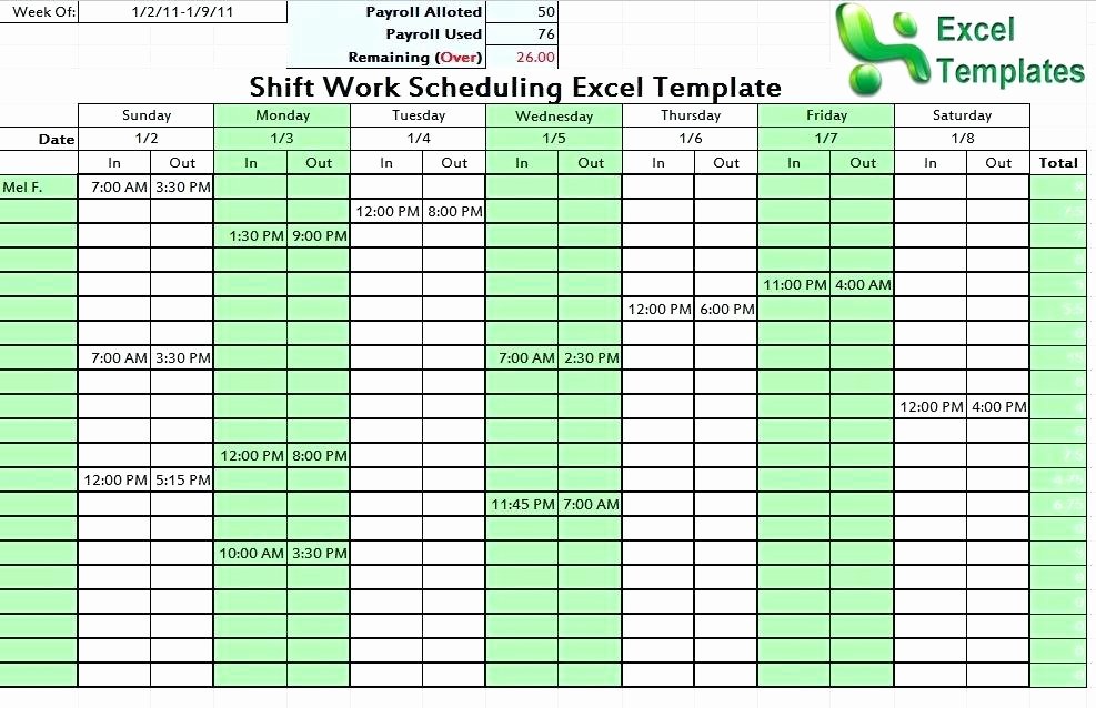 Ms Office Schedule Template Unique Employee Schedule Template Excel E the Easiest Ways
