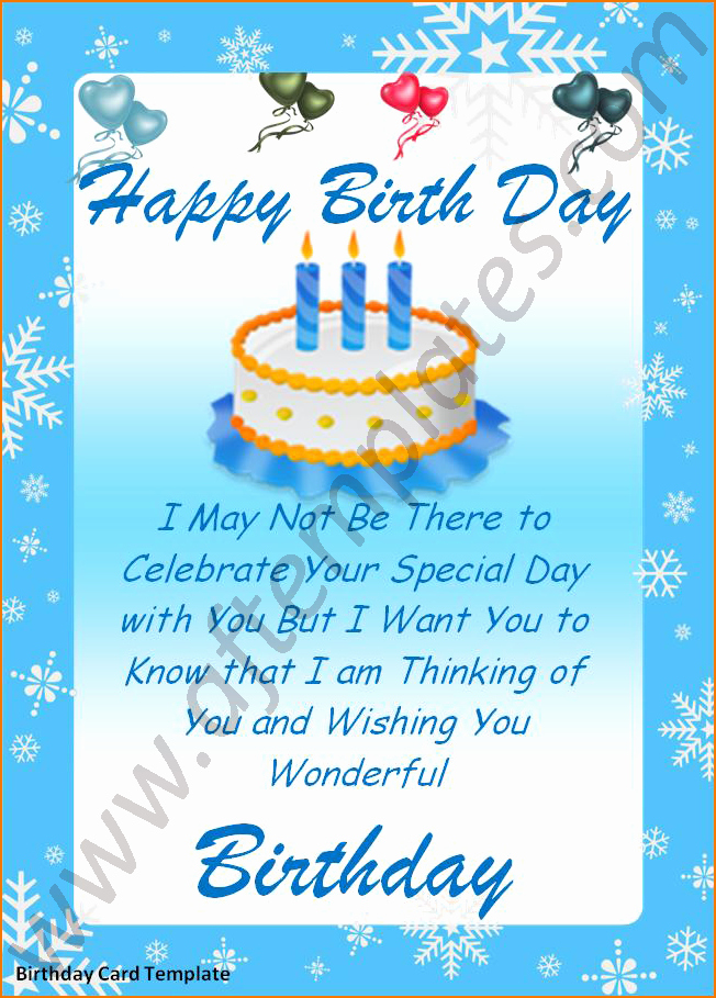 Ms Word Birthday Card Template Unique 5 Word Birthday Card Template