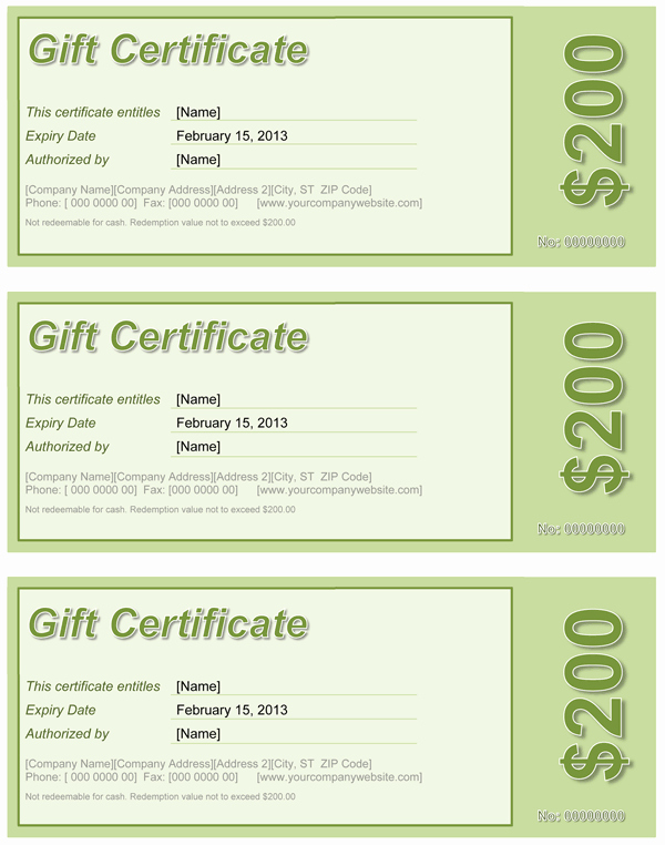 Ms Word Gift Certificate Template Awesome Gift Certificate