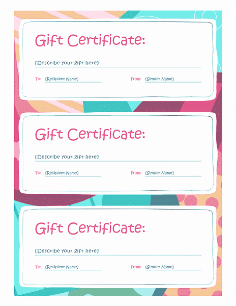 Ms Word Gift Certificate Template Elegant Download Gift Certificate Sample Wording Free