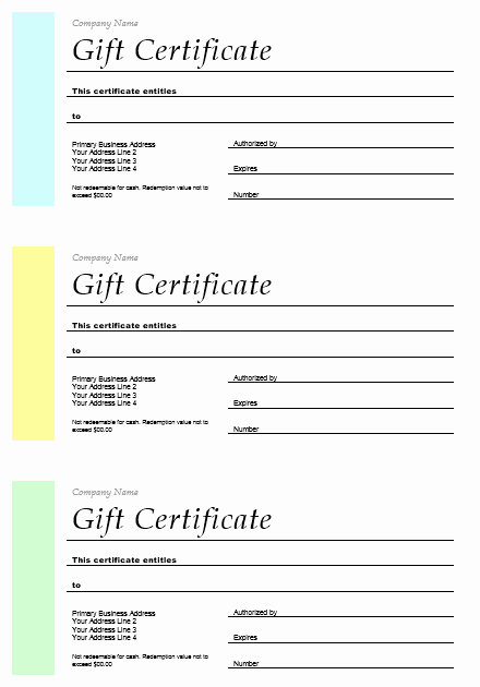 Ms Word Gift Certificate Template Fresh 11 Free Gift Certificate Templates – Microsoft Word Templates
