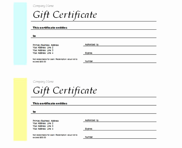 Ms Word Gift Certificate Template Fresh Free Gift Certificate Templates Microsoft Word Templates