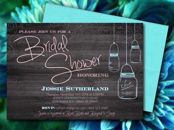 Ms Word Invitation Template Best Of Mason Jar Wood Bridal Shower Invitation Rustic Wedding Shower