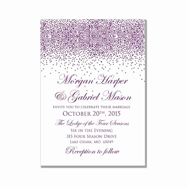 Ms Word Invitation Template Inspirational Printable Wedding Invitation Purple Wedding Purple