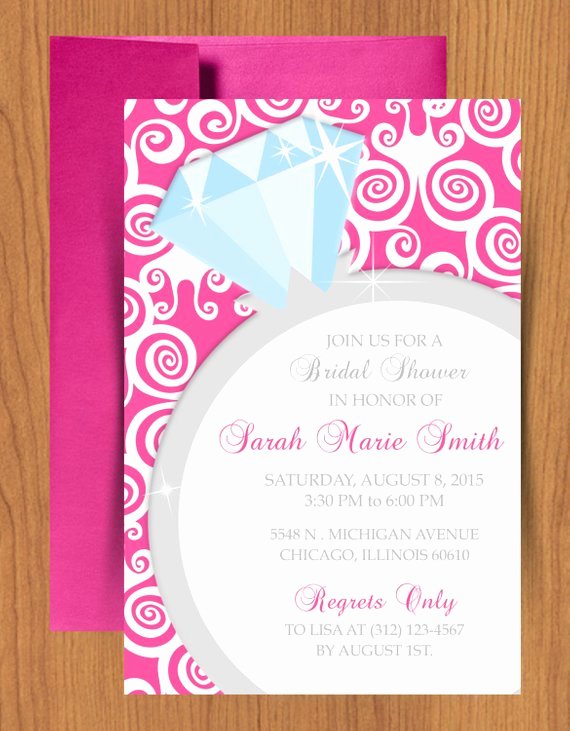 Ms Word Invitation Template Lovely Diy Ring Bridal Shower Invitation Editable Template