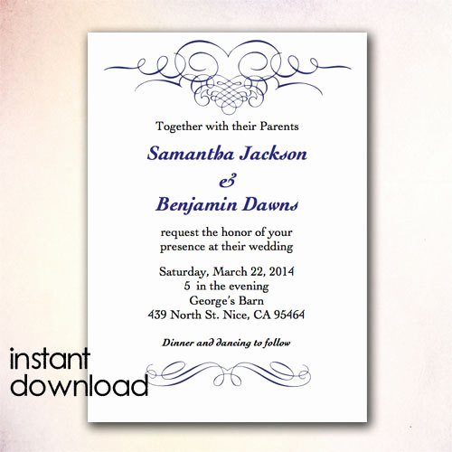 Ms Word Invitation Template Lovely Wedding Card Template Word Templates Data