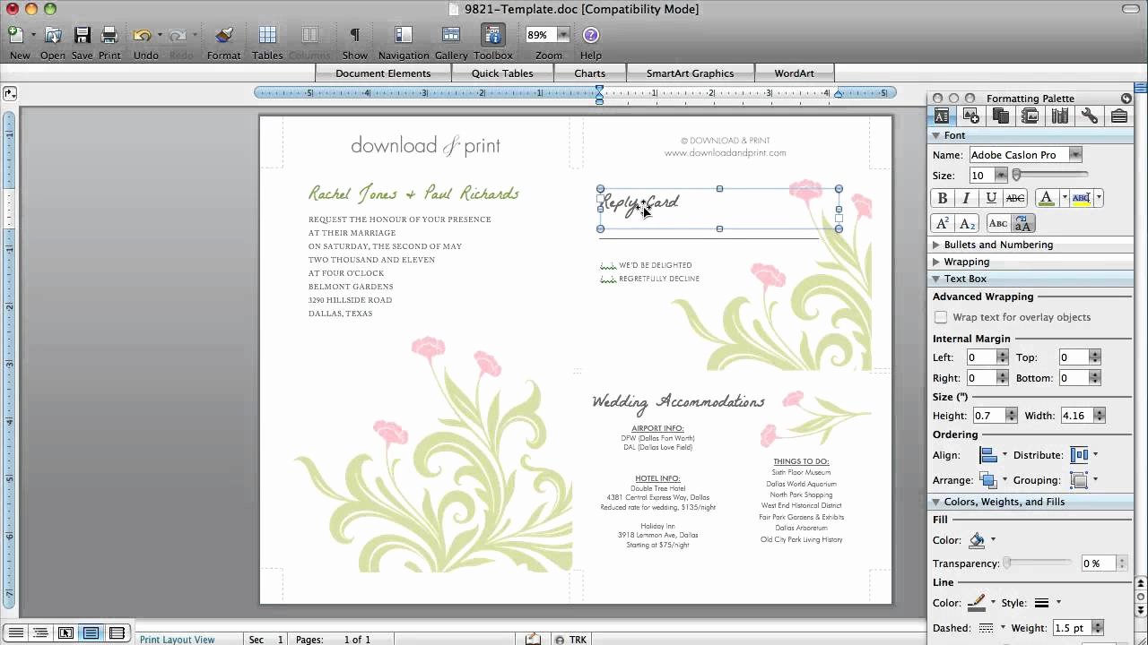 Ms Word Invitation Template Luxury How to Make Wedding Invitations In Microsoft Word