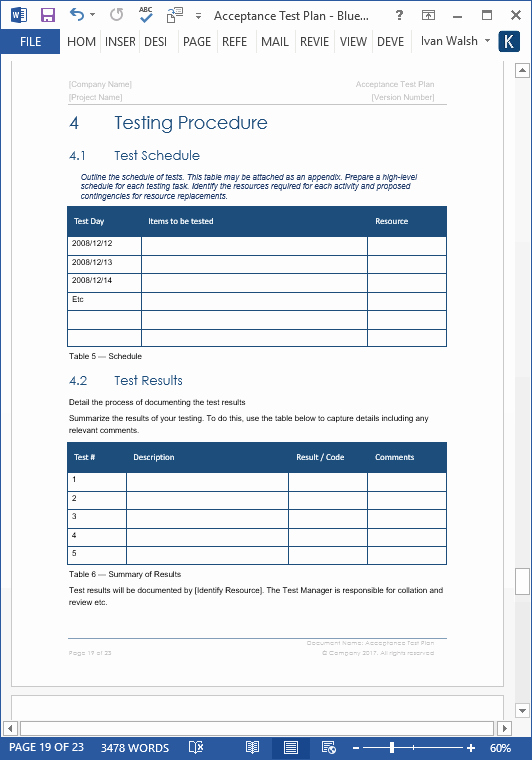 Ms Word Test Template Unique software Testing Templates – 50 Word &amp; 27 Excel