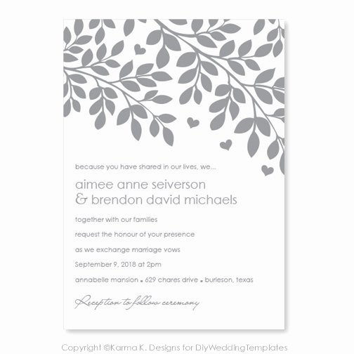 Ms Word Wedding Invitation Template Luxury Printable Wedding Invitation Template Download Instantly
