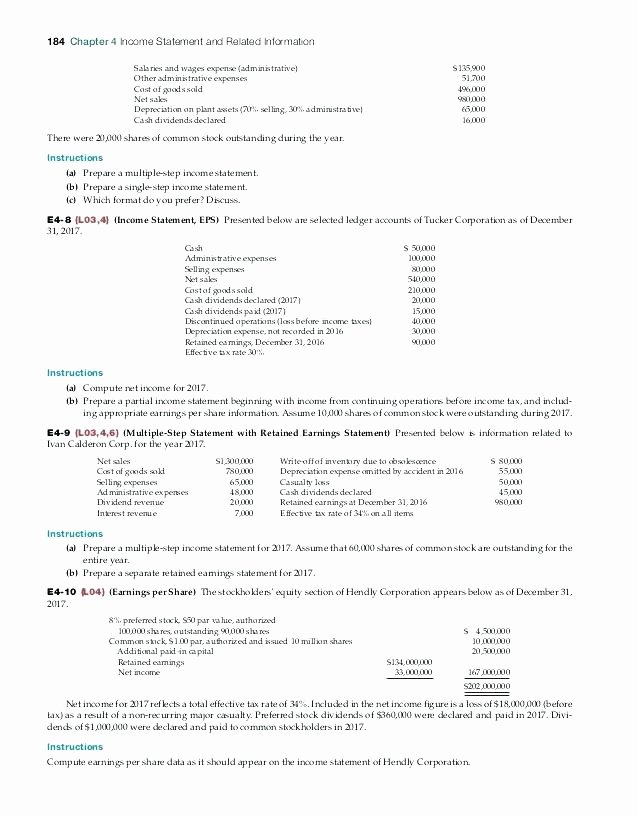 Multi Step Income Statement Template Elegant In E Expense Statement Multi Step Wiley – Grnwav