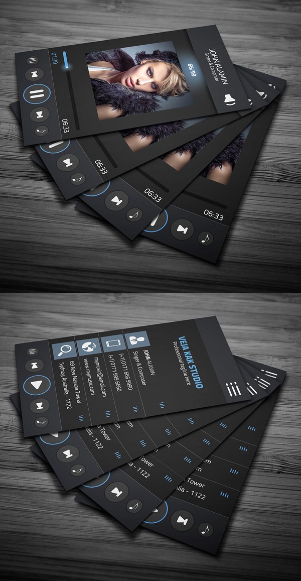 Music Business Card Template Unique 30 Free Business Card Psd Templates &amp; Mockups