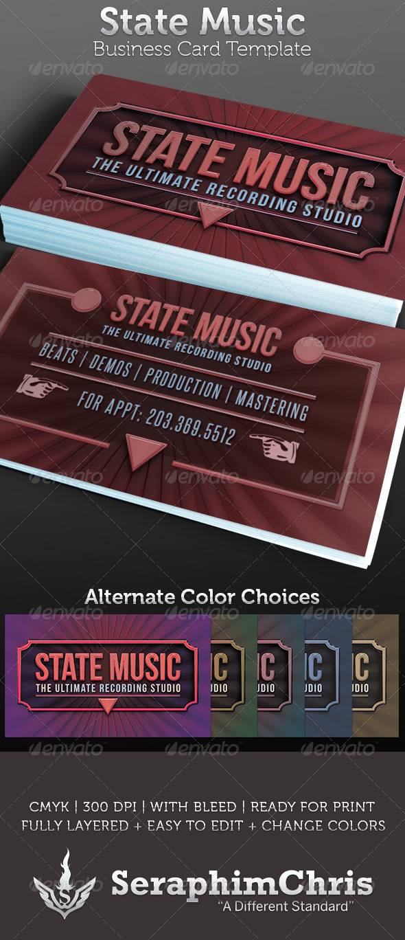 Music Business Card Template Unique Recording Studio Business Card Template Creative