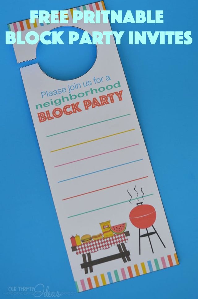 Neighborhood Block Party Flyer Template Awesome Neighborhood Block Party Invitation Free Printable Our