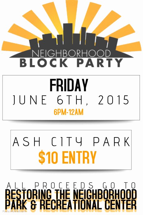 Neighborhood Block Party Flyer Template Best Of Neighborhood Block Party Flyer Poster Template