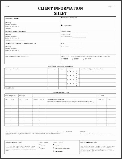 New Customer form Template Word Luxury 5 Customer Information Sheet Template Sampletemplatess