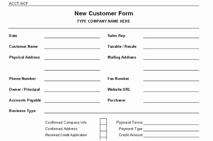 New Customer form Template Word Luxury Template Application form Template Word Document Customer