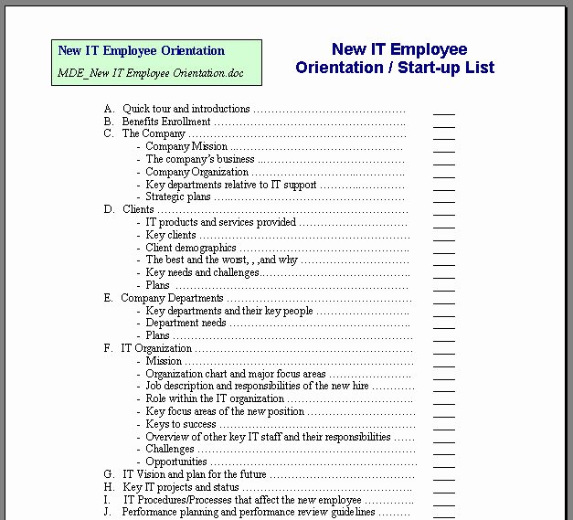 New Employee orientation Template New Others May Not Know What You Know