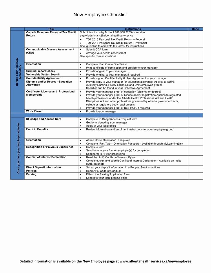 New Hire Checklist Template Word Beautiful New Hire Checklist Template
