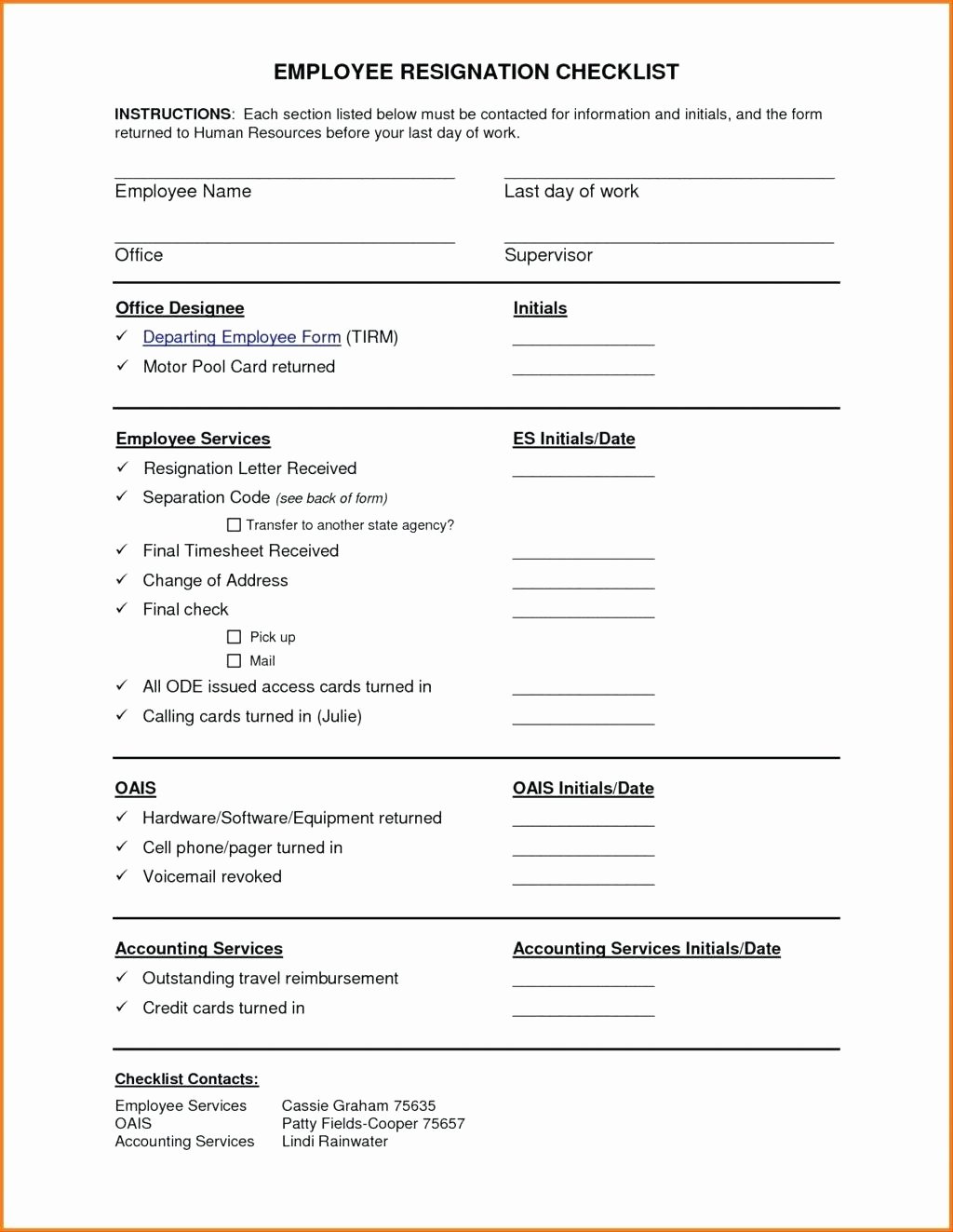 New Hire Checklist Template Word Fresh New Employee Information form Template
