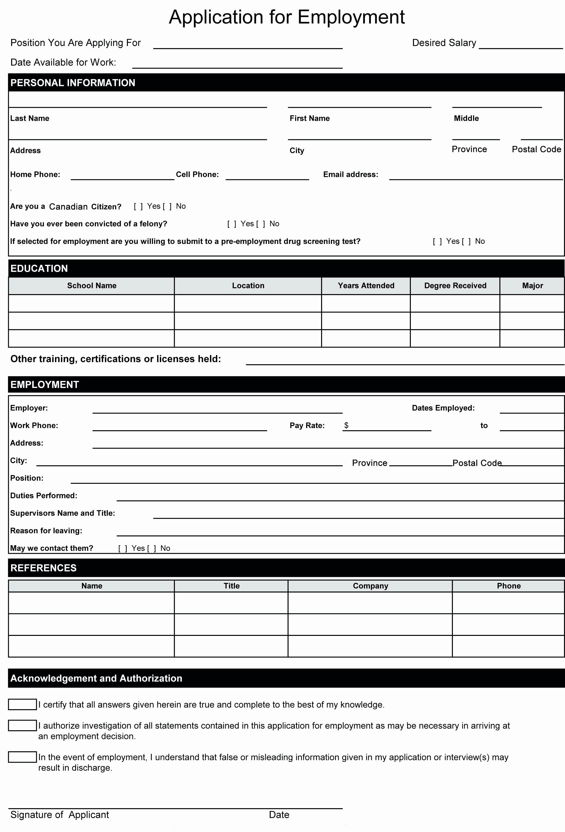New Hire form Template Best Of Template New Hire Application Template