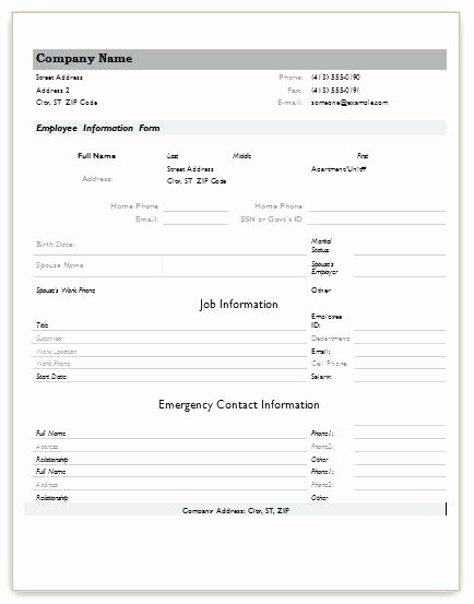 New Hire form Template Inspirational New Hire form Template – Buildingcontractor