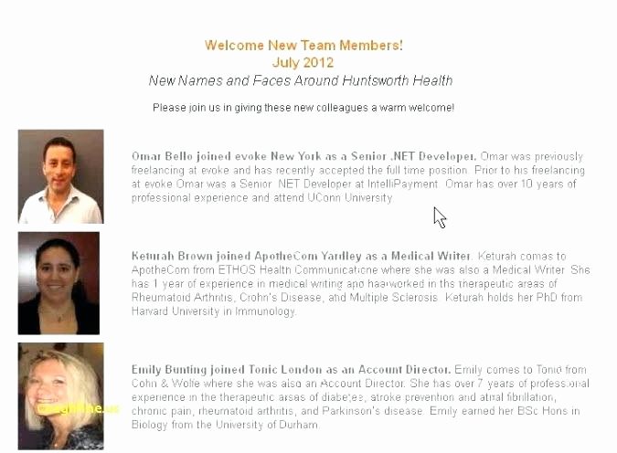 New Hire Press Release Template Lovely New Hire Press Release – Emmamcintyrephotography