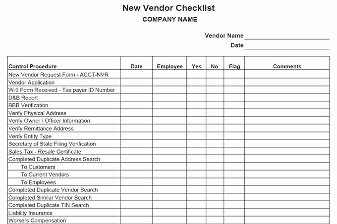 New Vendor form Template Excel Best Of Bookkeeping Internal Controls are You Good at