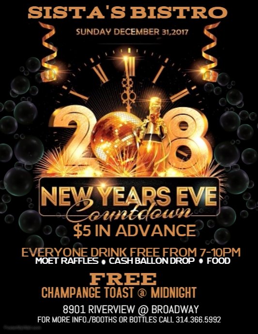 New Year Flyer Template Elegant New Years Eve Flyer Template