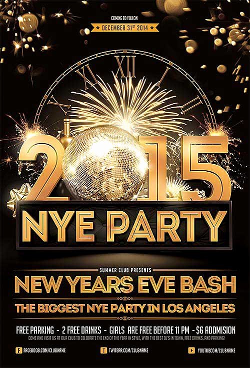 New Year Flyer Template Luxury Download New Years Eve Free Psd Flyer Template