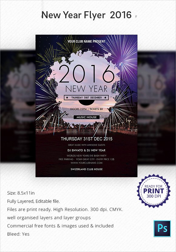 New Year Flyers Template Best Of 35 Amazing New Year Party Flyer Templates to Download