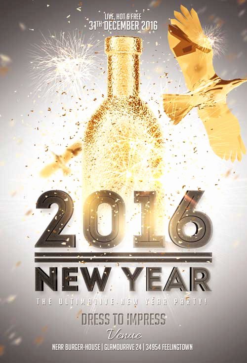 New Year Flyers Template Best Of New Year Gold Vol 2 Flyer Template