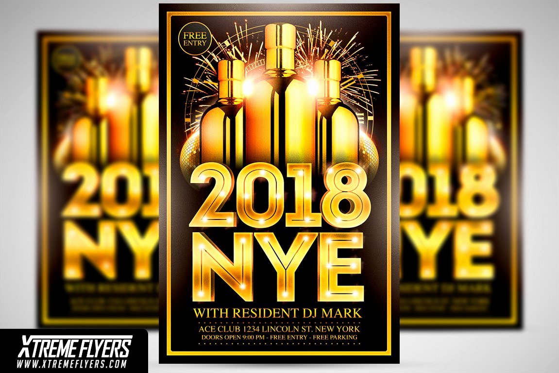 New Year Flyers Template Elegant New Years Eve Flyer Template Flyer Templates Creative