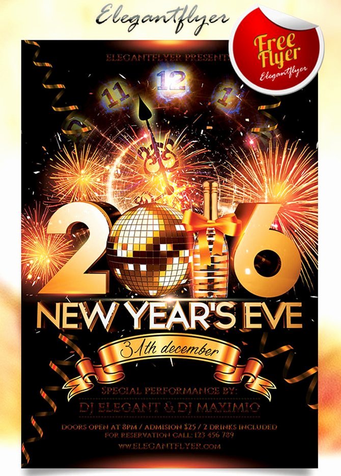 New Year Flyers Template Fresh 30 Free Christmas and New Year Psd Flyers for Promos