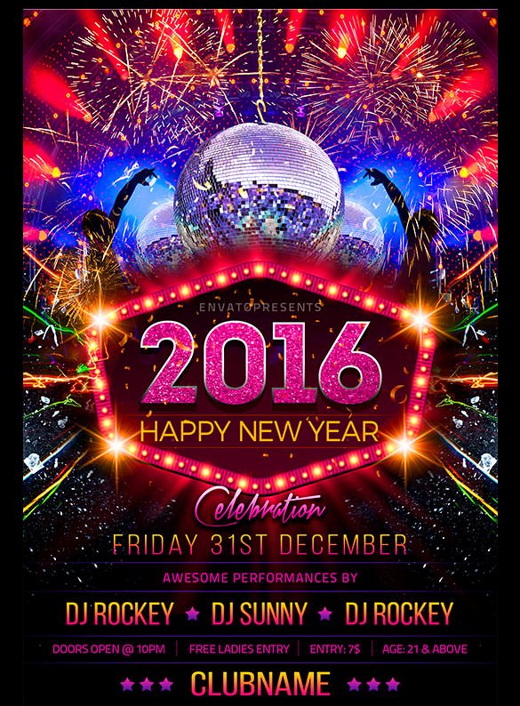 New Year Flyers Template Lovely 22 New Year Flyer Templates Psd Eps Indesign Word