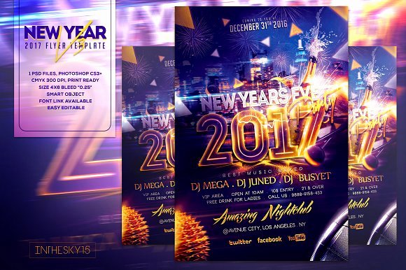 New Year Flyers Template New New Years Eve V3 Flyer Template Flyer Templates On