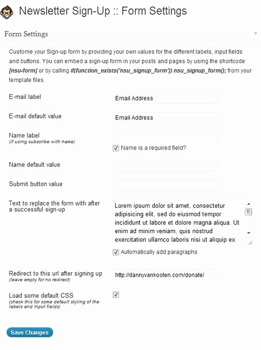 Newsletter Signup form Template Fresh Newsletter Signup form Template
