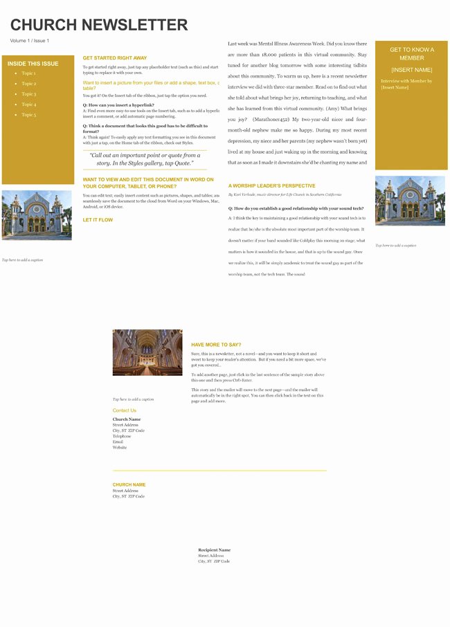Newsletter Template Microsoft Word Best Of Free Church Newsletter Templates Editable In Microsoft Word
