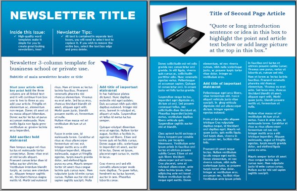 Newsletter Template Microsoft Word Lovely Worddraw Technology Business Newsletter Template for