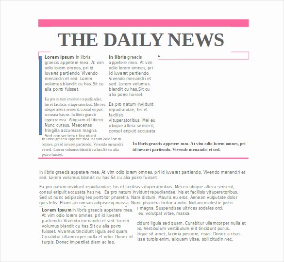 Newspaper Template for Microsoft Word Awesome 14 Word Newspaper Templates Free Download