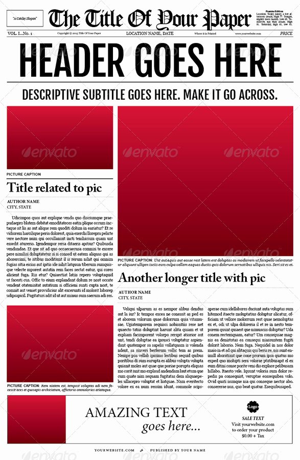 Newspaper Template Indesign Free Fresh Old Style Newspaper Template by Tedfull